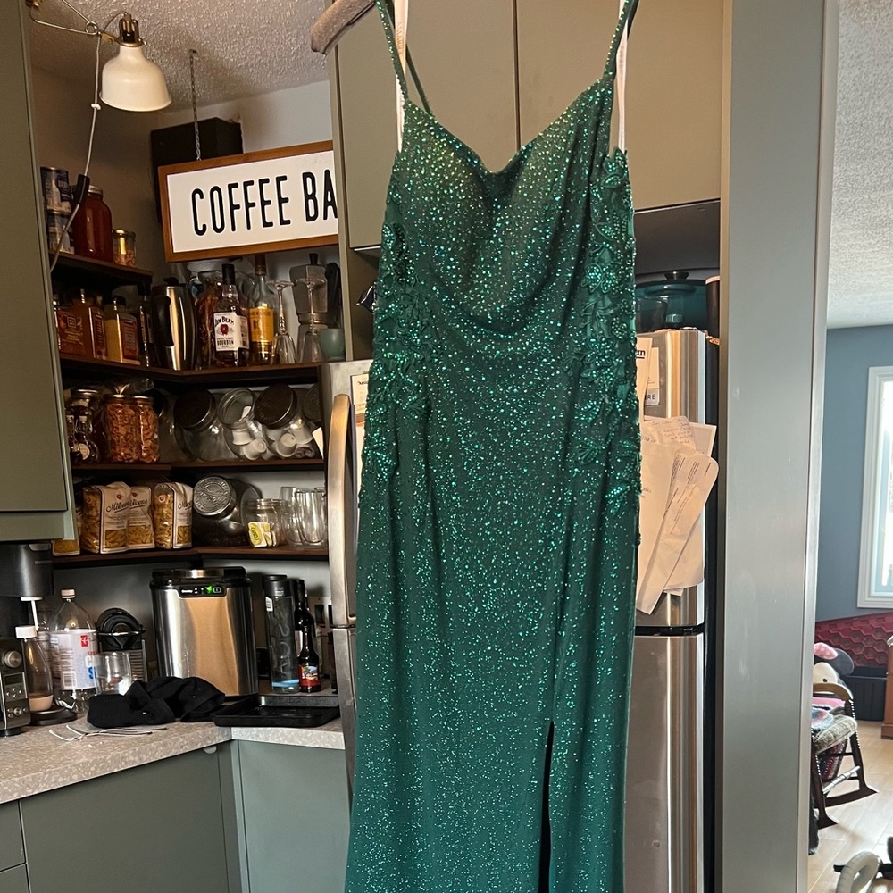 Only used once for her prom.   Beautiful dress